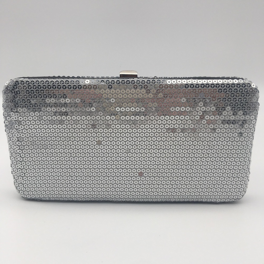 Amici Clutch Wallet Embellished Silver
